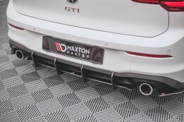 Street Pro Heckschürze Heck Ansatz Diffusor V.1 für VW Golf 8 GTI rot