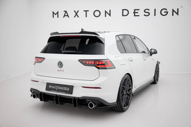 Street Pro Heckschürze Heck Ansatz Diffusor V.2 passend für VW Golf 8 GTI SCHWARZ