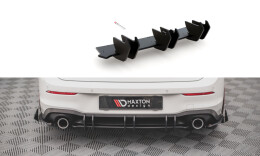 Street Pro Heckschürze Heck Ansatz Diffusor V.2 passend für VW Golf 8 GTI SCHWARZ