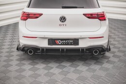 Street Pro Heckschürze Heck Ansatz Diffusor V.2 passend für VW Golf 8 GTI SCHWARZ