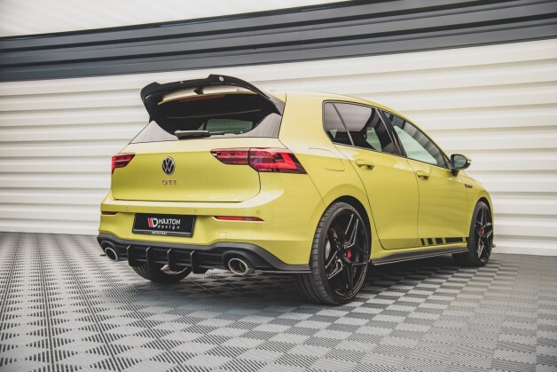Street Pro Heckschürze Heck Ansatz Diffusor V.1 passend für VW Golf 8 GTI Clubsport SCHWARZ