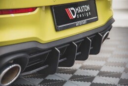 Street Pro Heckschürze Heck Ansatz Diffusor V.1 passend für VW Golf 8 GTI Clubsport SCHWARZ