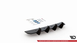 Street Pro Heckschürze Heck Ansatz Diffusor V.1 passend für VW Golf 8 GTI Clubsport SCHWARZ
