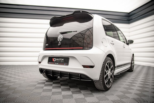 Street Pro Heckschürze Heck Ansatz Diffusor passend für VW Up GTI schwarz-rot