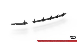 Street Pro Heckschürze Heck Ansatz Diffusor passend für VW Up GTI schwarz-rot