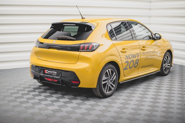 Street Pro Heckschürze Heck Ansatz Diffusor passend für Peugeot 208 Mk2 schwarz-rot
