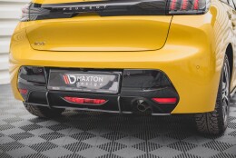 Street Pro Heckschürze Heck Ansatz Diffusor passend für Peugeot 208 Mk2 schwarz-rot