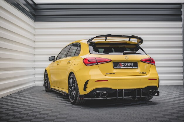 Street Pro Heckschürze Heck Ansatz Diffusor passend für Mercedes-AMG A45 S SCHWARZ