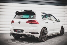 Street Pro Heckschürze Heck Ansatz Diffusor passend für VW Golf R-Line Mk 7 FL ROT
