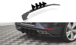 Street Pro Heck Ansatz Diffusor + Flaps passend für Seat Leon FR Hatchback Mk4 rot