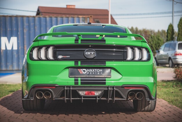 Street Pro Heckschürze Heck Ansatz Diffusor passend für Ford Mustang GT Mk6 Facelift rot