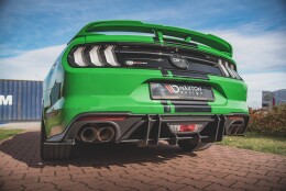 Street Pro Heckschürze Heck Ansatz Diffusor passend für Ford Mustang GT Mk6 Facelift rot