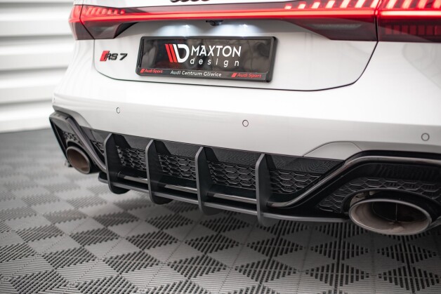 Street Pro Heckschürze Heck Ansatz Diffusor passend für Audi RS7 C8 / RS6 C8 SCHWARZ
