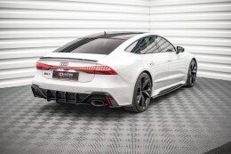 Street Pro Heckschürze Heck Ansatz Diffusor für Audi RS7 C8 / RS6 C8 schwarz-rot