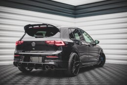 Street Pro Heckschürze Heck Ansatz Diffusor für VW Golf R Mk8 SCHWARZ