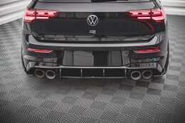 Street Pro Heckschürze Heck Ansatz Diffusor für VW Golf R Mk8 ROT