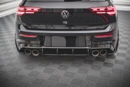 Street Pro Heckschürze Heck Ansatz Diffusor passend für VW Golf R Mk8 rot