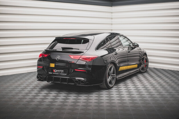 Street Pro Heckschürze Heck Ansatz Diffusor passend für Mercedes-AMG CLA 35 / 45 Aero C118 rot