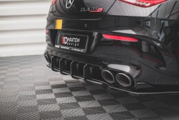 Street Pro Heckschürze Heck Ansatz Diffusor passend für Mercedes-AMG CLA 35 / 45 Aero C118 rot