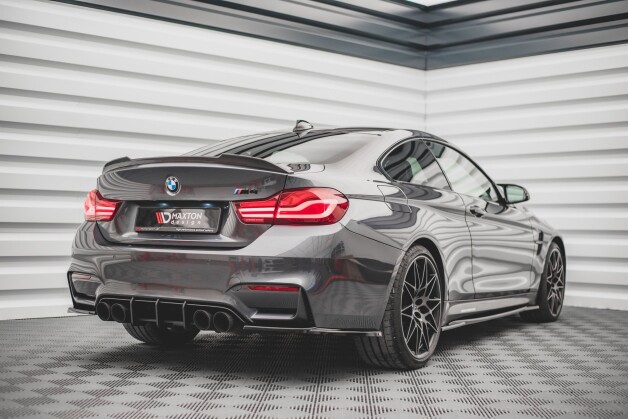 Street Pro Heckschürze Heck Ansatz Diffusor passend für BMW M4 F82 rot