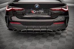 Street Pro Heckschürze Heck Ansatz Diffusor für BMW 4er M-Paket G22 SCHWARZ-ROT