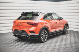 Street Pro Heckschürze Heck Ansatz Diffusor für VW T-Roc Mk1 schwarz