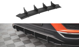 Street Pro Heckschürze Heck Ansatz Diffusor passend für VW T-Roc Mk1 schwarz-rot