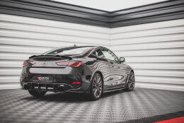 Street Pro Heckschürze Heck Ansatz Diffusor passend für Infiniti Q60 S Mk2 schwarz-rot