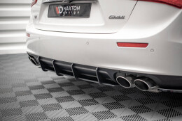 Street Pro Heckschürze Heck Ansatz Diffusor passend für Maserati Ghibli Mk3 SCHWARZ