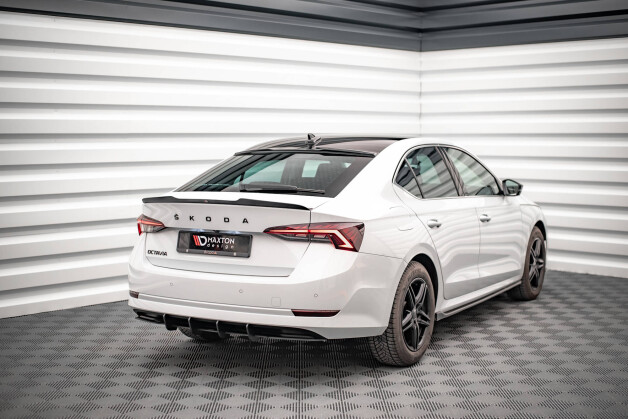 Street Pro Heckschürze Heck Ansatz Diffusor passend für Skoda Octavia Mk4 SCHWARZ