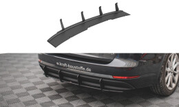 Street Pro Heckschürze Heck Ansatz Diffusor passend für Audi A4 Avant B9 schwarz-rot