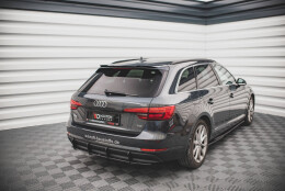 Street Pro Heckschürze Heck Ansatz Diffusor passend für Audi A4 Avant B9 schwarz-rot