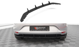 Street Pro Heckschürze Heck Ansatz Diffusor passend für Seat Leon Hatchback Mk3 schwarz-rot