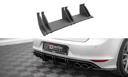 Street Pro Heckschürze Heck Ansatz Diffusor passend für VW Golf R Mk7 SCHWARZ
