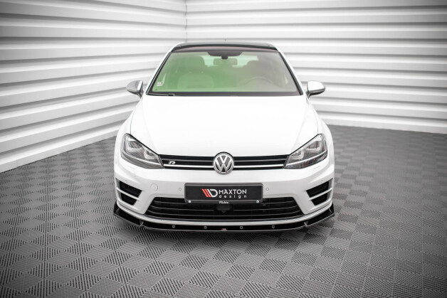 Street+ Spoilerlippe Front Ansatz V.4 passend für VW Golf R / R-Line Mk7 schwarz Hochglanz