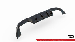 Heck Ansatz Diffusor passend für VW Golf R Mk7 schwarz Hochglanz