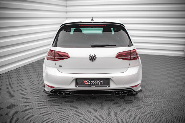 Heck Ansatz Flaps Diffusor V.3 passend für VW Golf R Mk7 schwarz Hochglanz