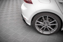 Heck Ansatz Flaps Diffusor V.4 passend für VW Golf R Mk7 schwarz Hochglanz