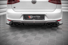 Heck Ansatz Flaps Diffusor V.4 passend für VW Golf R Mk7 schwarz Hochglanz