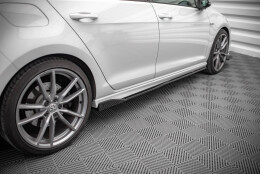 Seitenschweller Ansatz Cup Leisten V.2 passend für VW Golf R / R-Line Mk7 schwarz Hochglanz