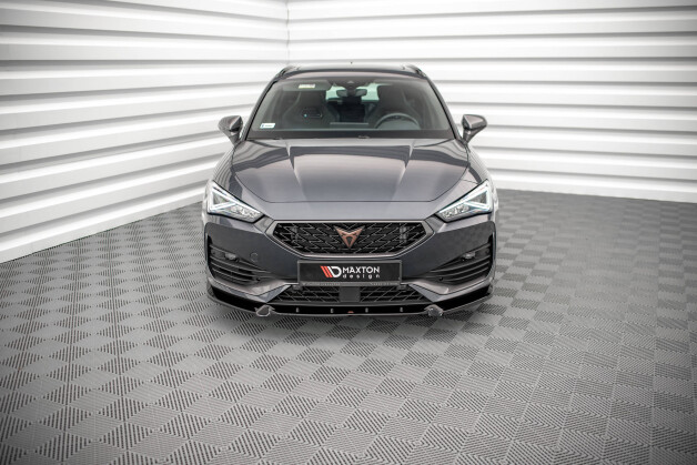Cup Spoilerlippe Front Ansatz V.1 passend für Cupra Leon Mk1 schwarz Hochglanz