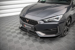 Cup Spoilerlippe Front Ansatz V.2 für Cupra Leon Mk1 schwarz Hochglanz