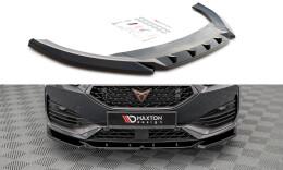 Cup Spoilerlippe Front Ansatz V.3 passend für Cupra Leon Mk1 schwarz Hochglanz