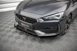 Cup Spoilerlippe Front Ansatz V.3 passend für Cupra Leon Mk1 schwarz Hochglanz