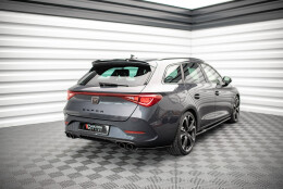 Heck Ansatz Flaps Diffusor passend für Cupra Leon ST Mk1 schwarz Hochglanz