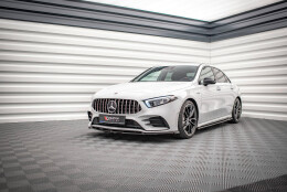 Cup Spoilerlippe Front Ansatz V.4 passend für Mercedes A35 AMG / AMG-Line W177 schwarz Hochglanz