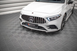 Cup Spoilerlippe Front Ansatz V.4 passend für Mercedes A35 AMG / AMG-Line W177 schwarz Hochglanz