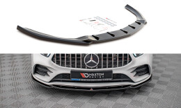Cup Spoilerlippe Front Ansatz V.5 passend für Mercedes A35 AMG / AMG-Line W177 schwarz Hochglanz
