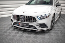 Cup Spoilerlippe Front Ansatz V.5 passend für Mercedes A35 AMG / AMG-Line W177 schwarz Hochglanz