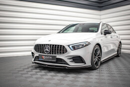 Cup Spoilerlippe Front Ansatz V.5 passend für Mercedes A35 AMG / AMG-Line W177 schwarz Hochglanz